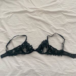 Victoria's Secret Black Ruffle Lace Bra